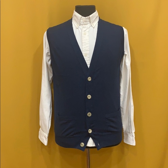 drake's sleeveless cardigan